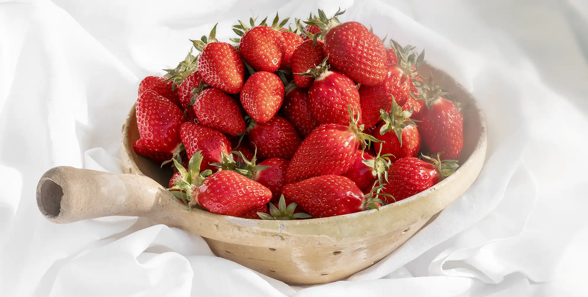 panier de fraises pour la preparation du confit de fraise